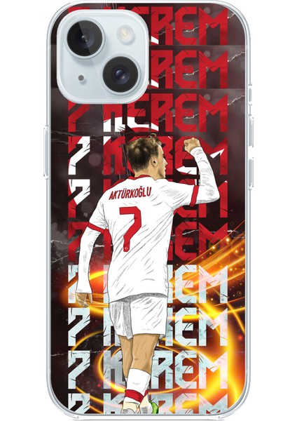 iPhone 15 Uyumlu Kerem Aktürkoğlu Sevinç Baskılı Silikon Kılıf