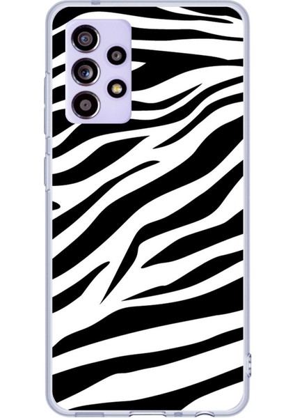 Samsung Galaxy A52 - A52S Uyumlu Zebra Tasarımlı Baskılı Silikon Kılıf