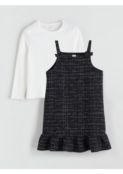Yeni Sezon Kare Yaka Kız Çocuk Elbise ve Tişört