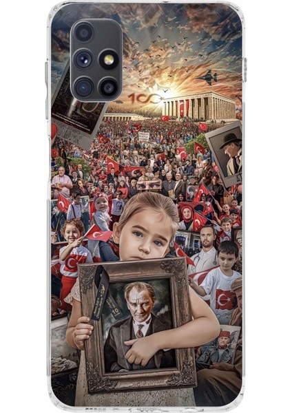 Samsung Galaxy M51 Uyumlu Anıtkabir Atatürk Portre Baskılı Silikon Kılıf