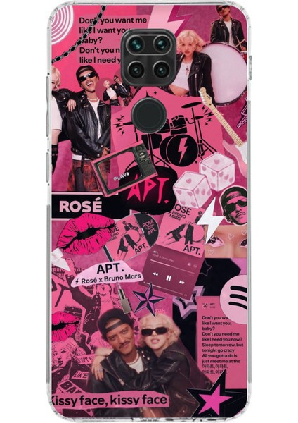 Redmi Note 9 Uyumlu Blackpink Kolaj Baskılı Silikon Kılıf