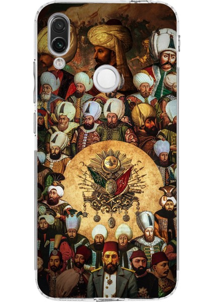 Redmi Note 7 Uyumlu Osmanlı Padişahları Baskılı Silikon Kılıf