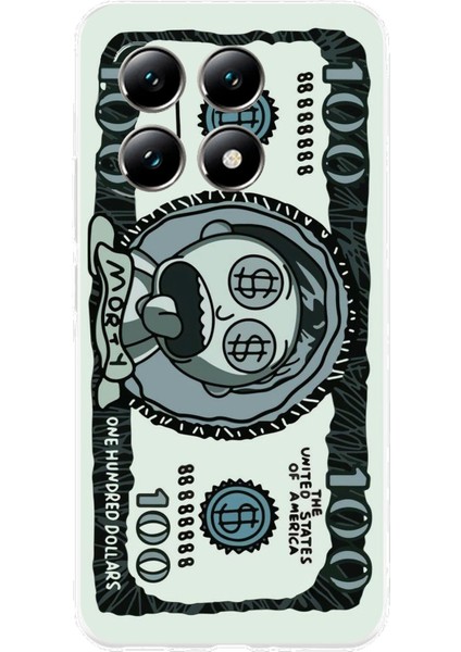 Xiaomi Mi 14T Uyumlu Morty Dolar Baskılı Silikon Kılıf