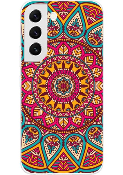 Samsung Galaxy S22 Uyumlu Mandala Baskılı Silikon Kılıf