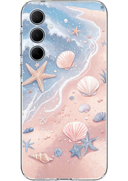 Samsung Galaxy A35 Uyumlu Sahil Deniz Kabuğu Baskılı Silikon Kılıf