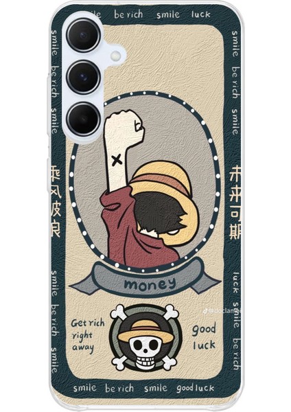 Samsung Galaxy A35 Uyumlu One Piece Dolar Baskılı Silikon Kılıf