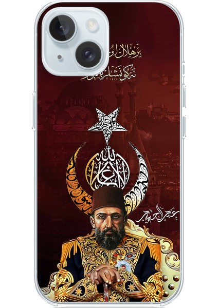 iPhone 15 Uyumlu Abdülhamid Han Baskılı Silikon Kılıf