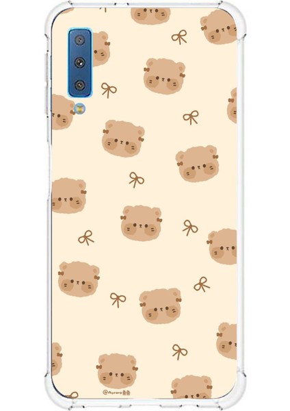 Samsung Galaxy A7 2018 Uyumlu Sevimli Ayıcıklar Baskılı Silikon Kılıf