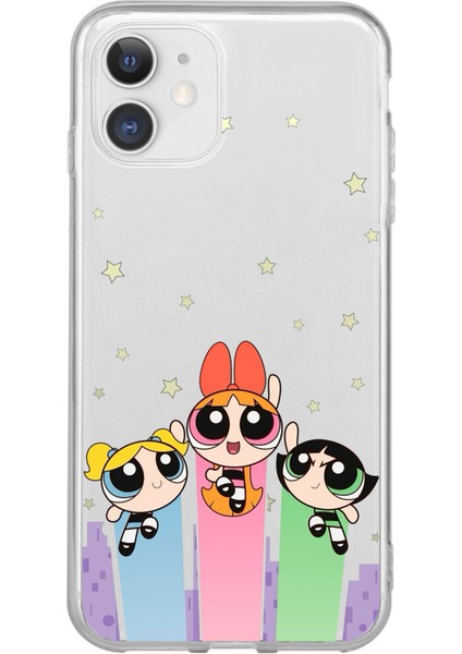 iPhone 11 Uyumlu Powerpuff Girls Tasarımlı Baskılı Silikon Kılıf