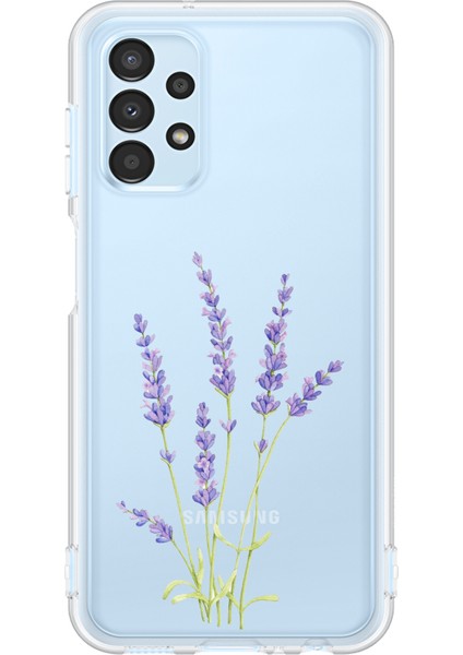 Samsung Galaxy A13 Uyumlu Lavanta Çiçek Tasarımlı Baskılı Silikon Kılıf