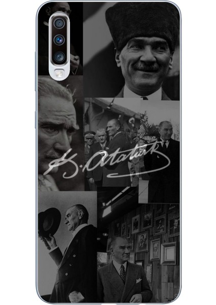 Samsung Galaxy A30S - A50 Uyumlu Kemal Atatürk Imza Baskılı Silikon Kılıf