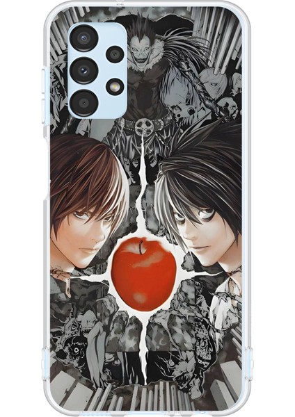 Samsung Galaxy A13 Uyumlu Death Note Kapak Tasarımlı Baskılı Silikon Kılıf