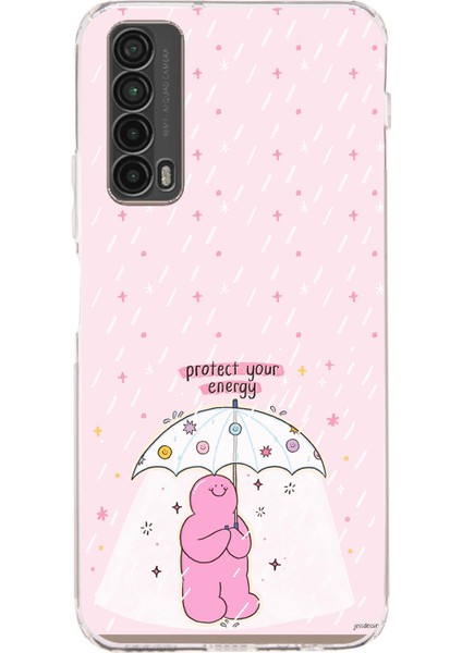 Huawei P Smart 2021 Uyumlu Protect Your Energy Tasarımlı Baskılı Silikon Kılıf