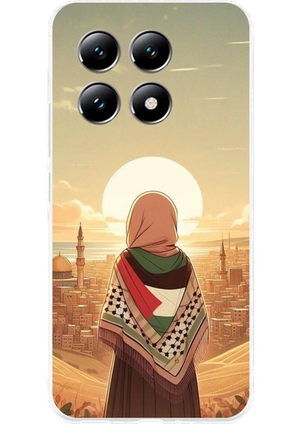 Xiaomi Mi 14T Pro Uyumlu Filistine Özgürlük Kız Baskılı Silikon Kılıf