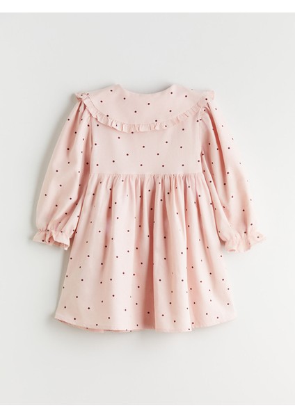 Yeni Sezon Bebe Yaka Puantiyeli Kız Çocuk Elbise fiyatları