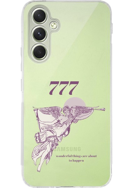 Samsung Galaxy A15 Uyumlu 777 Melek Tasarımlı Baskılı Silikon Kılıf