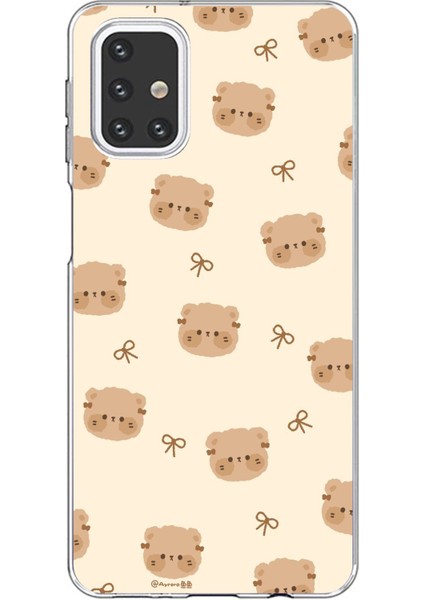 Samsung Galaxy M31S Uyumlu Sevimli Ayıcıklar Baskılı Silikon Kılıf