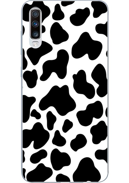 Samsung Galaxy A30S - A50 Uyumlu Inek Desenli Tasarımlı Baskılı Silikon Kılıf