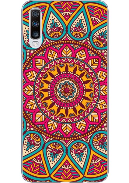 Samsung Galaxy A30S - A50 Uyumlu Mandala Baskılı Silikon Kılıf