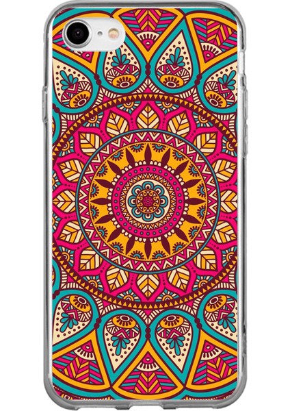 iPhone 6 - 6s Uyumlu Mandala Baskılı Silikon Kılıf