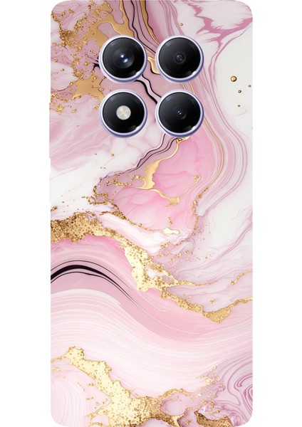 Redmi Note 14 Pro Plus 5g Uyumlu Pembe Mermer Baskılı Silikon Kılıf