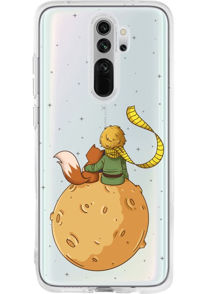Redmi Note 8 Pro Uyumlu Küçük Prens Gezegen Boa Tasarımlı Baskılı Silikon Kılıf