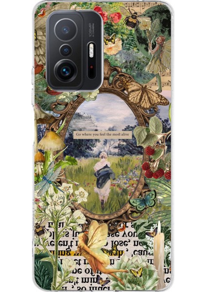 Xiaomi Mi 11T - 11T Pro Uyumlu Yeşil Doğa Baskılı Silikon Kılıf