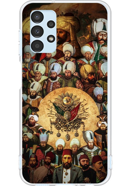 Samsung Galaxy A13 Uyumlu Osmanlı Padişahları Baskılı Silikon Kılıf