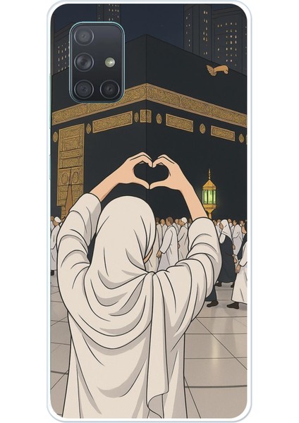 Samsung Galaxy A71 Uyumlu Kabe Aşkı Baskılı Silikon Kılıf