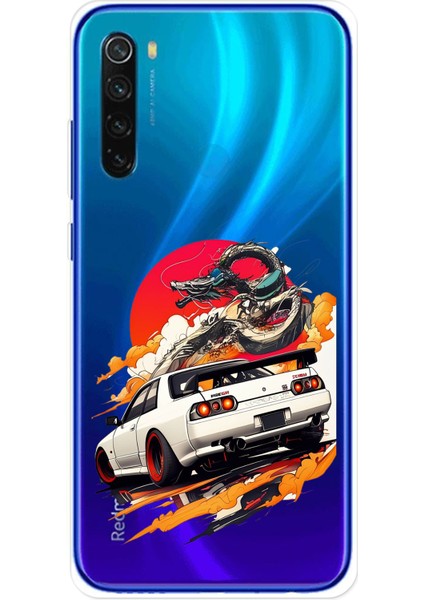 Redmi Note 8 Uyumlu Gtr Güneş Ejderha Tasarımlı Baskılı Silikon Kılıf