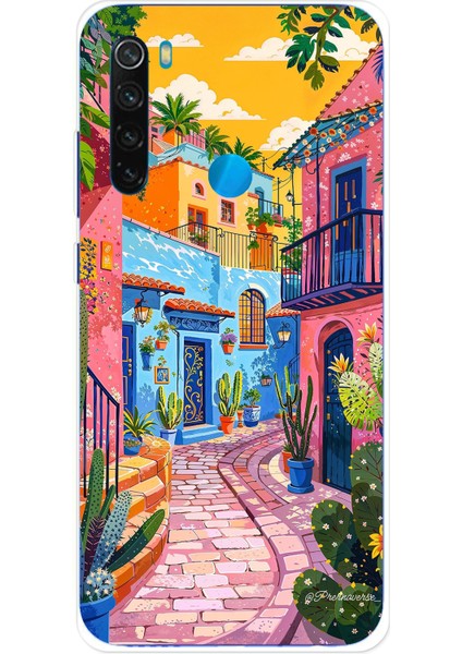 Redmi Note 8 Uyumlu Renkli Sanat Sokak Silikon Kılıf