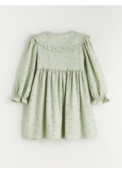 Yeni Sezon Bebe Yaka Puantiyeli Kız Çocuk Elbise modelleri