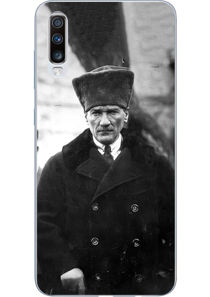 Samsung Galaxy A30S - A50 Uyumlu Mustafa Kemal Atatürk Portre Baskılı Silikon Kılıf