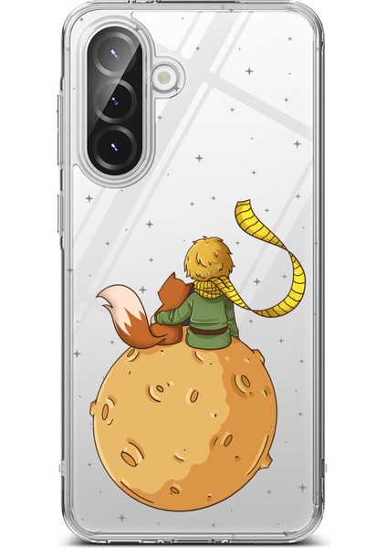 Samsung Galaxy A56 Uyumlu Küçük Prens Gezegen Boa Tasarımlı Baskılı Silikon Kılıf