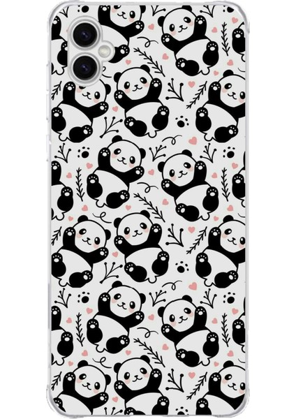 Samsung Galaxy A04 Uyumlu Minik Pandalar Baskılı Silikon Kılıf