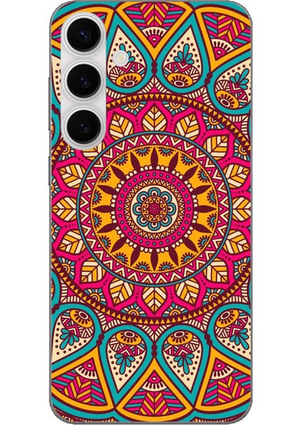 Galaxy S24 Fe Uyumlu Mandala Baskılı Silikon Kılıf