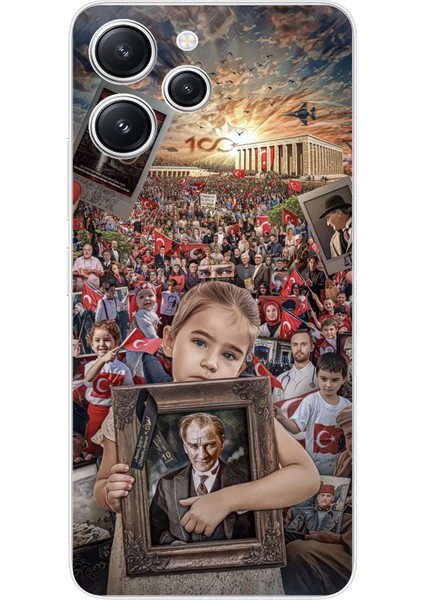 Redmi 12 Uyumlu Anıtkabir Atatürk Portre Baskılı Silikon Kılıf