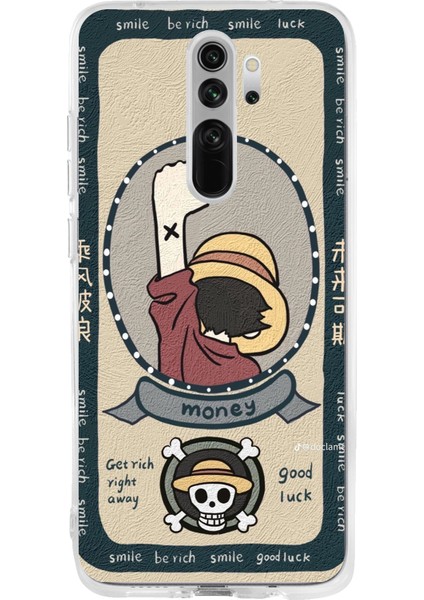 Redmi Note 8 Pro Uyumlu One Piece Dolar Baskılı Silikon Kılıf
