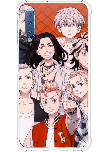 Samsung Galaxy A7 2018 Uyumlu Tokyo Revengers Karakterler Baskılı Silikon Kılıf