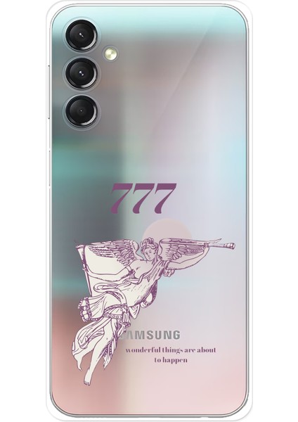 Samsung Galaxy A24 Uyumlu 777 Melek Tasarımlı Baskılı Silikon Kılıf
