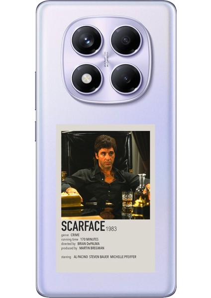 Redmi Note 14 Pro Plus 5g Uyumlu Scarface Mini Poster Tasarımlı Baskılı Silikon Kılıf