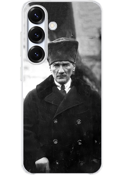 Samsung Galaxy S25 Plus Uyumlu Mustafa Kemal Atatürk Portre Baskılı Silikon Kılıf