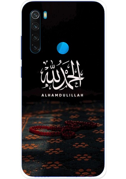 Redmi Note 8 Uyumlu Elhamdülillah Tesbih Baskılı Silikon Kılıf