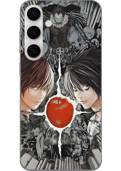 Galaxy S24 Fe Uyumlu Death Note Kapak Tasarımlı Baskılı Silikon Kılıf