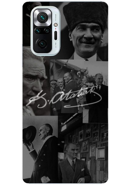 Redmi Note 10 Pro Uyumlu Kemal Atatürk Imza Baskılı Silikon Kılıf