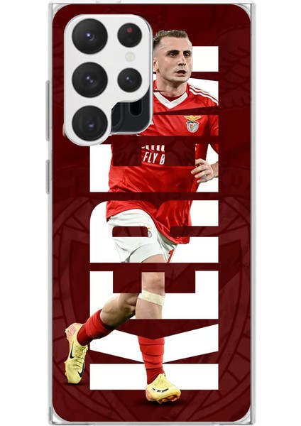 Samsung Galaxy S22 Ultra Uyumlu Kerem Aktürkoğlu Benfica Baskılı Silikon Kılıf
