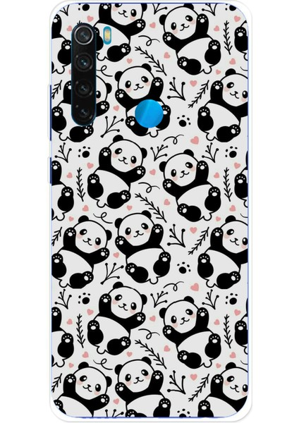 Redmi Note 8 Uyumlu Minik Pandalar Baskılı Silikon Kılıf
