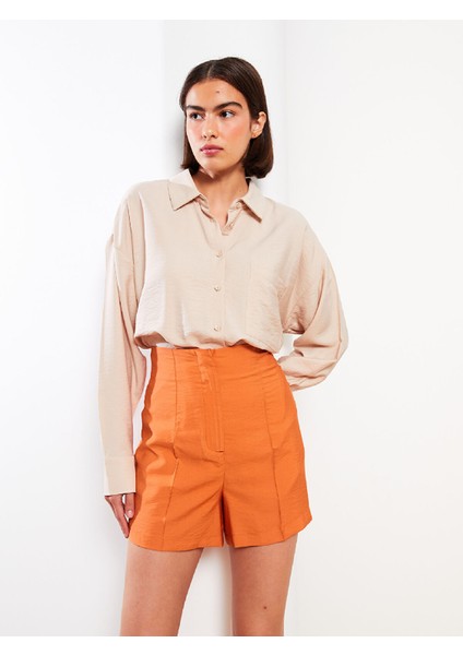 Yeni Sezon Kadın Standart Fit Düz Şort fiyatları