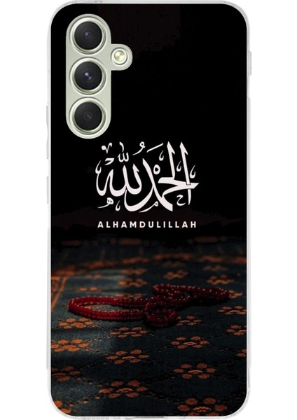 Samsung Galaxy A15 Uyumlu Elhamdülillah Tesbih Baskılı Silikon Kılıf