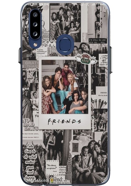 Samsung Galaxy A20S Uyumlu Friends Nostalji Tasarımlı Tasarımlı Baskılı Silikon Kılıf